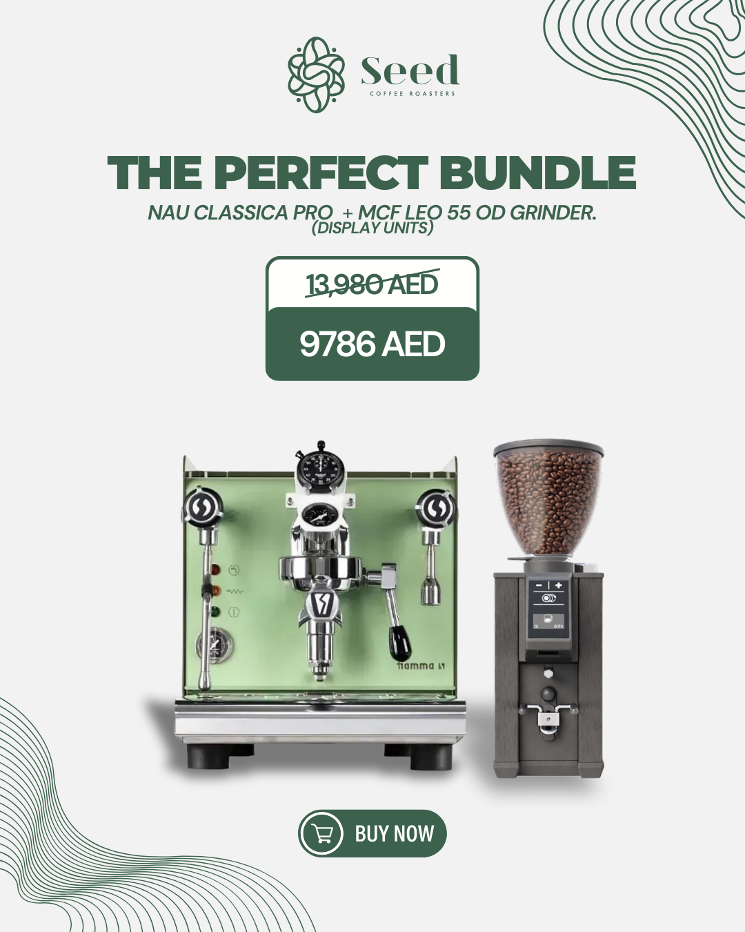 The Perfect Bundle  NAU Classica Pro + MCF Leo 55 OD Grinder (Display Units)